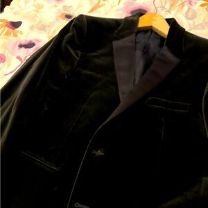BURBERRY MENS VELVET COAT JACKET Size 54R MADE IN ITALY